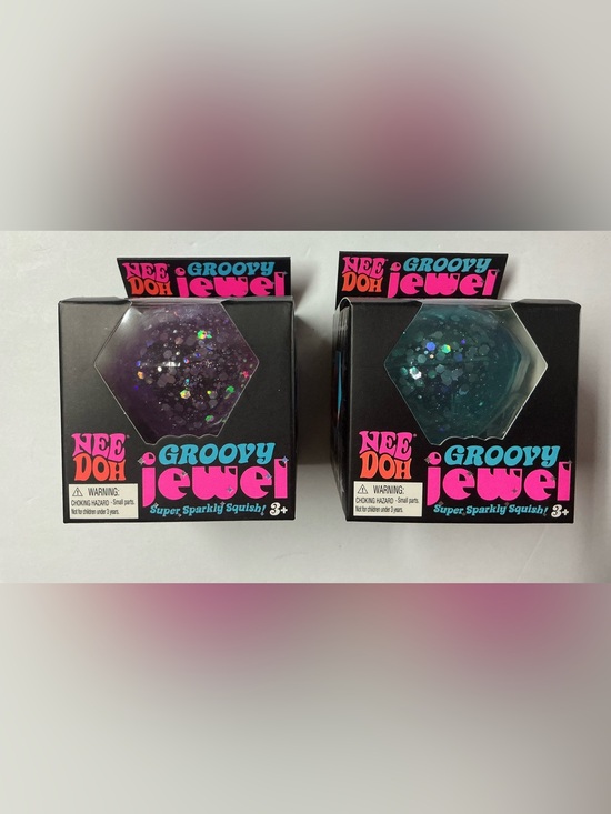 Schylling Other - TWO Authentic NEEDOH GROOVY JEWEL Super Sparkling Squish! RARE! 2 colors!